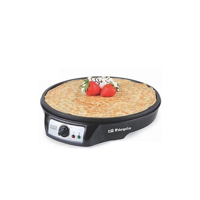 Orbegozo CM 2360 Crepera Eléctrica 1000W Ø30cm | Antiadherente, Temperatura Ajustable, Fácil Limpieza, Incluye Accesorios