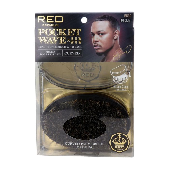 Red Kiss Pocket Wave Boar Brush Medium Cepillo Red Kiss Pocket Wave Boar Brush Medium Cepillo