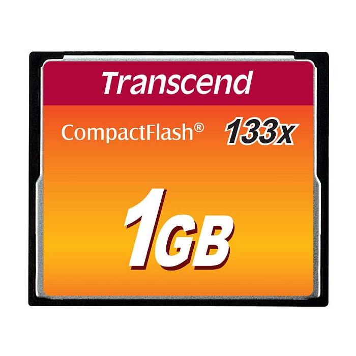 Transcend Tarjeta de Memoria CompactFlash 1GB MLC 133x 50MB/s Lectura 20MB/s Escritura