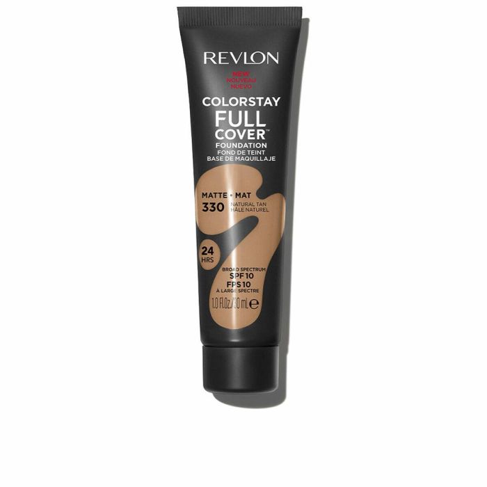 Revlon Mass Market COLORSTAY FULL COVER foundation Base de Maquillaje Cobertura Total Mate Larga Duración Tono #330 Natural Tan 30 ml
