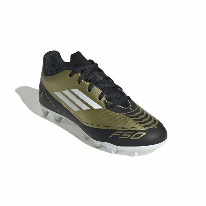 Botas de Fútbol para Niños Adidas F50 Club Messi Blanco Dorado 3