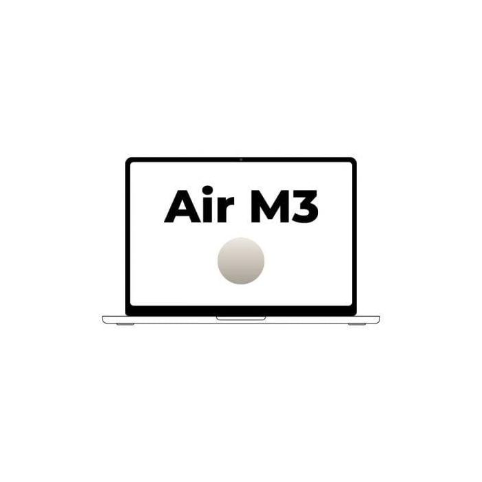 Apple Macbook Air 13,6"/ M3 8-Core CPU/ 24Gb/ 512Gb SSD/ 10-Core GPU/ Blanco Estrella