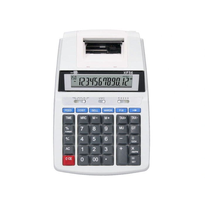 Liderpapel Calculadora Impresora 12 Dígitos Pantalla Impresión Bicolor Rollo Papel 57mm 235x155x62 mm 3