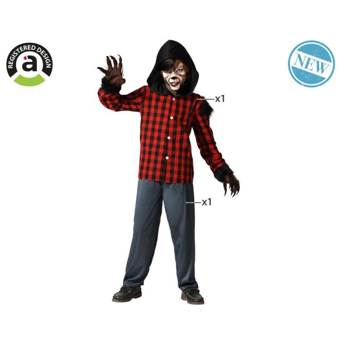 Disfraz Infantil Hombre Lobo con Camiseta y Pantalón