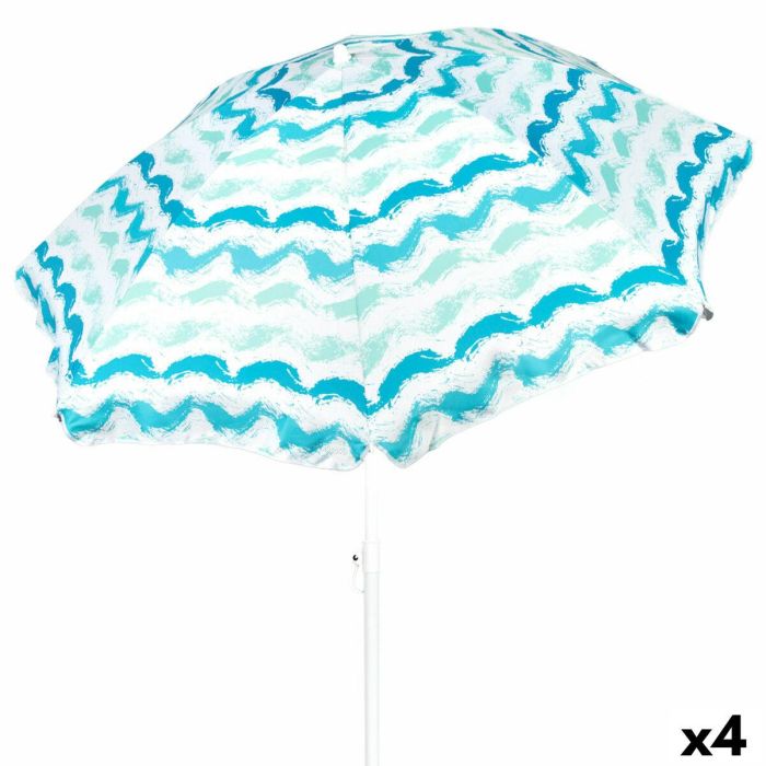 Sombrilla de playa Aktive Plateado 200 x 200 x 200 cm (4 Unidades) 0 Sombrilla de playa Aktive Plateado 200 x 200 x 200 cm (4 Unidades) 0