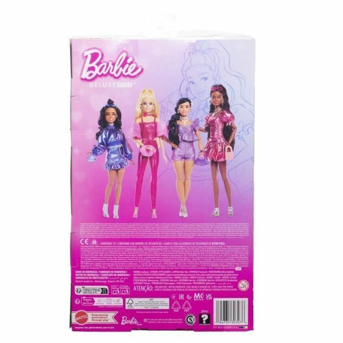 Barbie JFP41 Muñeca de Lujo Vestido Coral Metálico con Burbujas 1