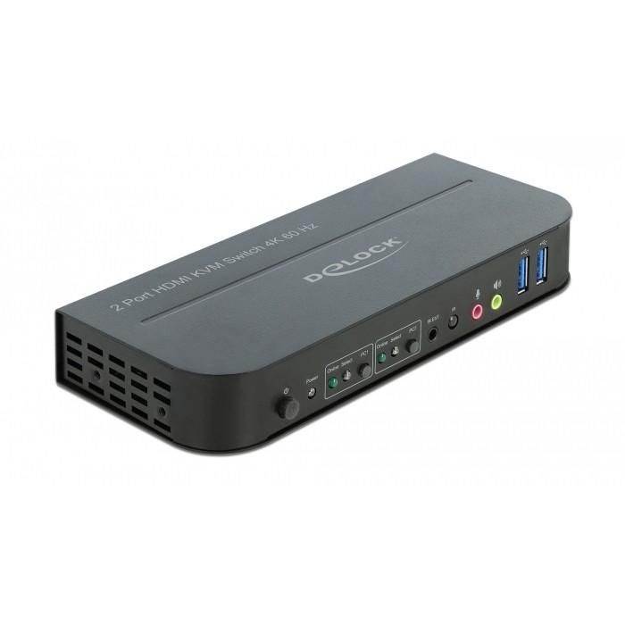 DeLOCK HDMI KVM Switch 4K 60Hz con USB 3.0 y Audio