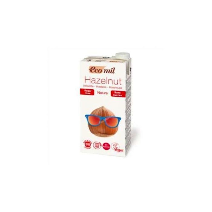 Ecomil Bebida de Avellana Nature Bio sin Azúcares Añadidos 1 Litro (Pack 6 Unidades)