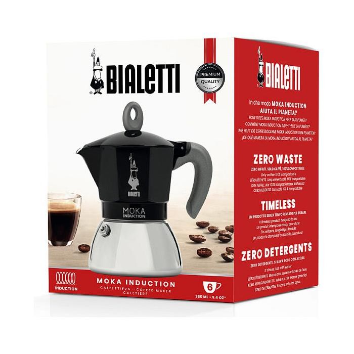 Bialetti Cafetera Italiana Inducción Moka 6 Tazas BIA8006363029094 4 Bialetti Cafetera Italiana Inducción Moka 6 Tazas BIA8006363029094 4