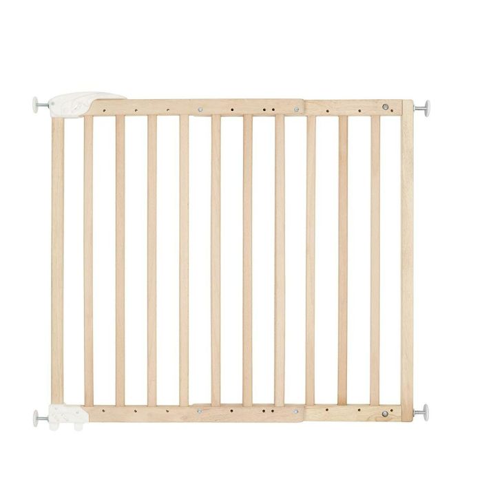 Badabulle Deco Pop Wood Barrera de Seguridad Extensible para Puertas (63.5-106cm) con Fijación a Presión y Tornillo, Abre en Ambas Direcciones