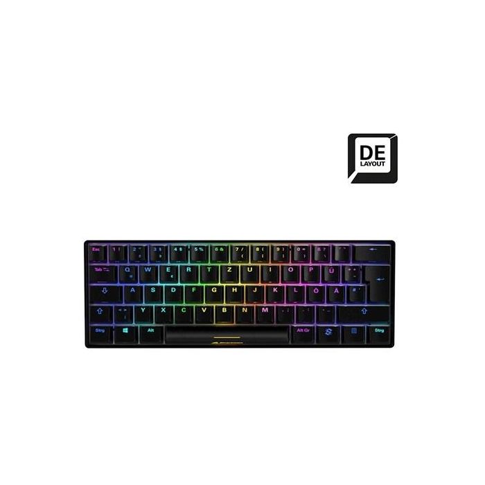 SHARKOON SGK50S4 Teclado Gaming Mecánico Skiller Negro-Marrón Diseño DE