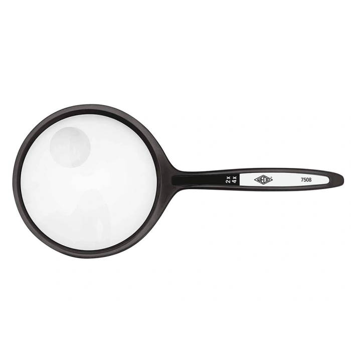 Q-connect Lupa Cristal Bifocal 62 mm Mango Curvo 2 y 4 Aumentos 2