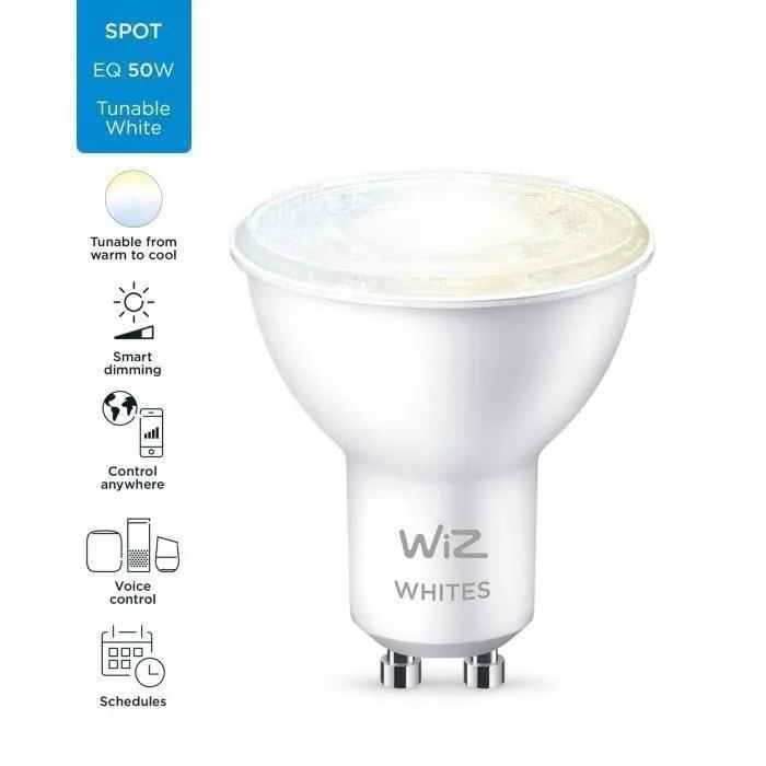 Wiz Bombilla Wi-Fi Conectada Blanca Variable GU10 50W 1