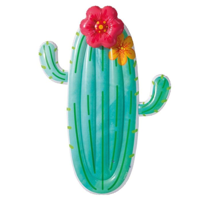 Colchoneta Hinchable Intex Cactus 140 x 185 x 28 cm (6 Unidades) 6 Colchoneta Hinchable Intex Cactus 140 x 185 x 28 cm (6 Unidades) 6