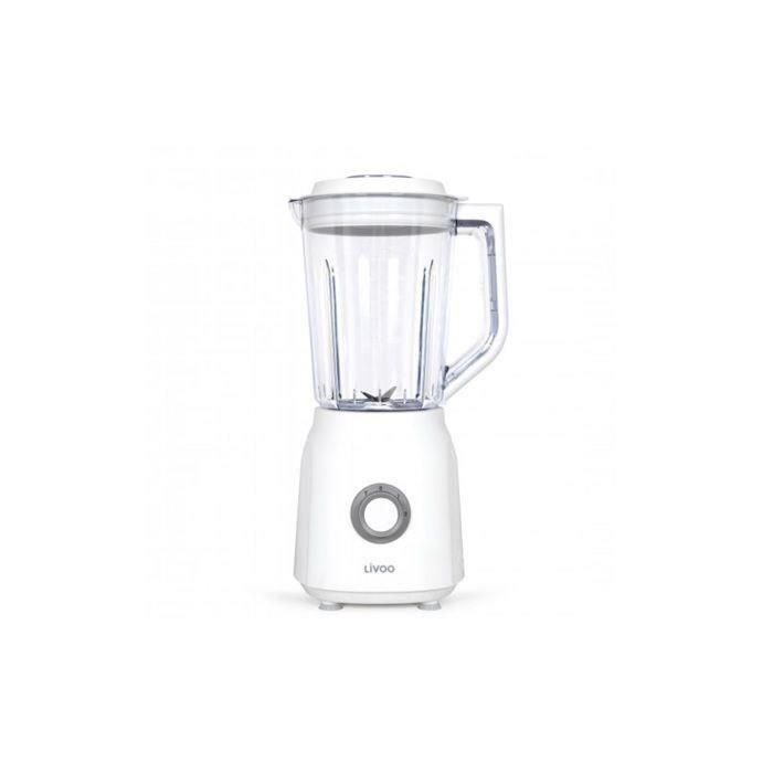 Batidora - LIVOO - 1,5 L - 600 W - 22.000 rpm - 2 velocidades - Turbo blanco 5 Batidora - LIVOO - 1,5 L - 600 W - 22.000 rpm - 2 velocidades - Turbo blanco 5
