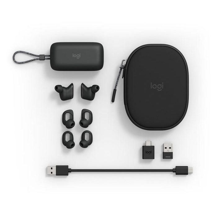 Logitech Zone True Wireless Plus Auriculares Bluetooth 5.0 IP68 Cancelación de Ruido con Micrófono Graphite 1