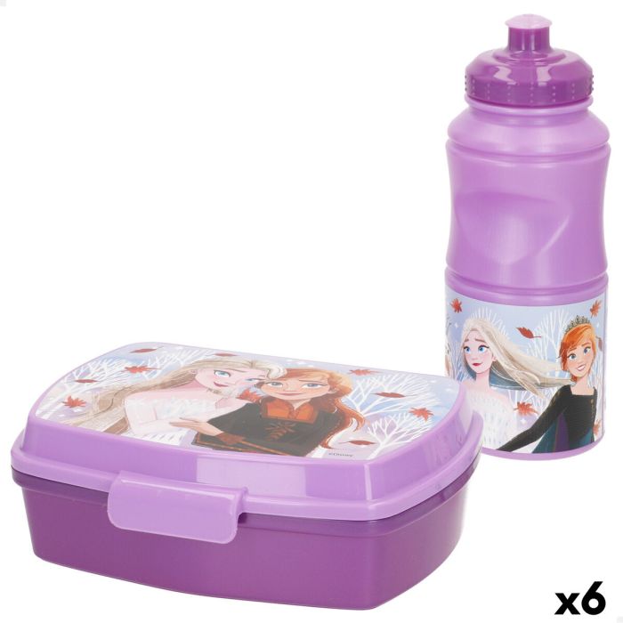 Portameriendas con Accesorios Frozen 380 ml 17 x 5,5 x 13,5 cm (6 Unidades)