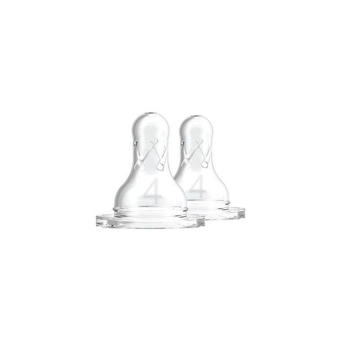DR. BROWN´S Tetina Options Boca Estrecha Silicona Redonda N4 +9 Meses 2 Unidades