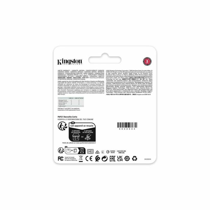 Memoria USB Kingston DTDEG2/128GB Negro Verde 128 GB 1 Memoria USB Kingston DTDEG2/128GB Negro Verde 128 GB 1
