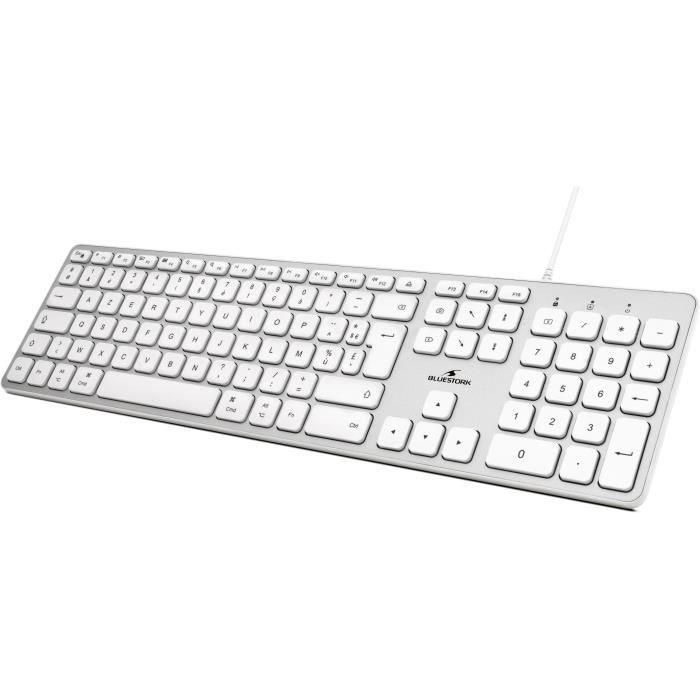 Teclado BLUESTORK para Mac con cable: diseño francés Teclado BLUESTORK para Mac con cable: diseño francés