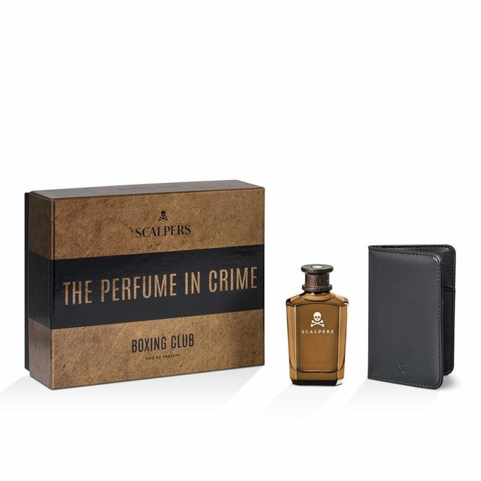 Scalpers BOXING CLUB Cofre de Regalo para Hombre - Estuche Fragancia Eau de Parfum Vaporizador 125 ml + Cartera, Set 2 Piezas