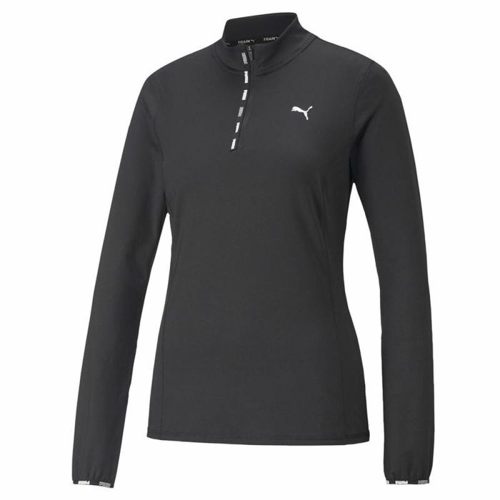 Camiseta de Manga Larga Mujer Puma Strong 1/4 Zip Negro 0 Camiseta de Manga Larga Mujer Puma Strong 1/4 Zip Negro 0