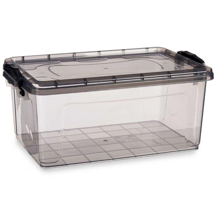 Caja Plastico Ordenacion Antracita 13,7L Kipit 27X18CM (12 Unidades) 1 Caja Plastico Ordenacion Antracita 13,7L Kipit 27X18CM (12 Unidades) 1