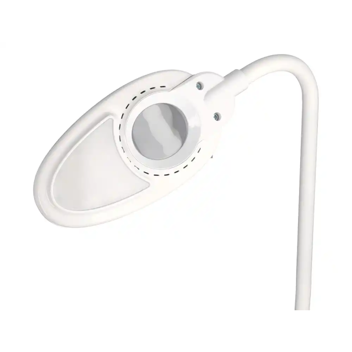 Q-connect Lámpara de Escritorio LED 5W 250 lm con Lupa Iluminación Ajustable Blanco 5
