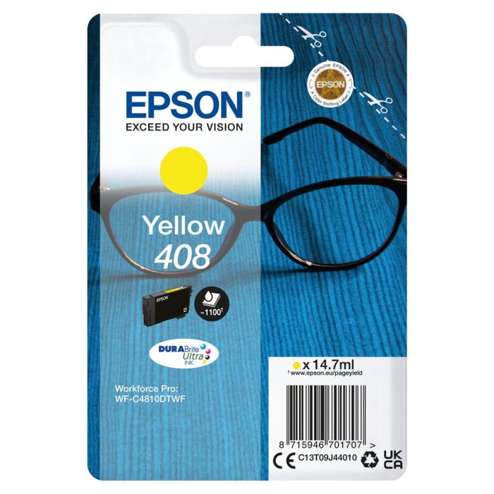 EPSON tinta Amarilllo Singlepack 408 DURABrite Ultra Ink 5