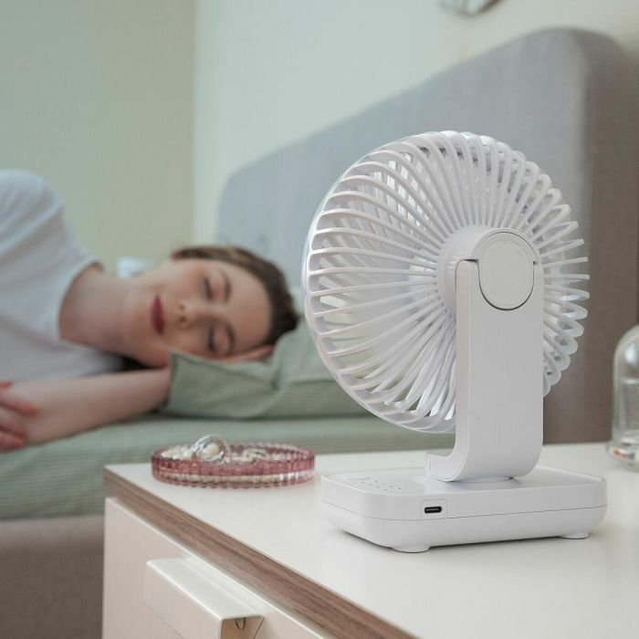 Ventilador de Escritorio Recargable Fanrec InnovaGoods Ø5,4'' 3600 mAh / 13,3 W 10 Ventilador de Escritorio Recargable Fanrec InnovaGoods Ø5,4'' 3600 mAh / 13,3 W 10