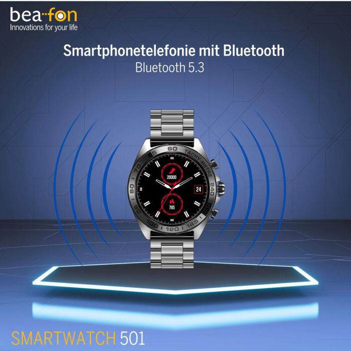 Smartwatch beafon WATCH 501 1,43" Acero Negro mate 7 Smartwatch beafon WATCH 501 1,43" Acero Negro mate 7
