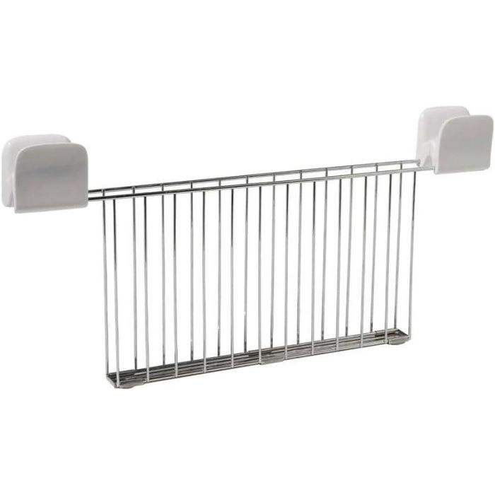 Alessi Pinzas de Tostador en Acero Inox 18/10 y PVC Blanco SG68RACK W Alessi Pinzas de Tostador en Acero Inox 18/10 y PVC Blanco SG68RACK W