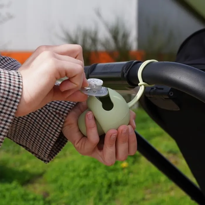 Thermobaby THE3023191810187 Portachupetes de Silicona Verde Cactus Suave sin BPA 2