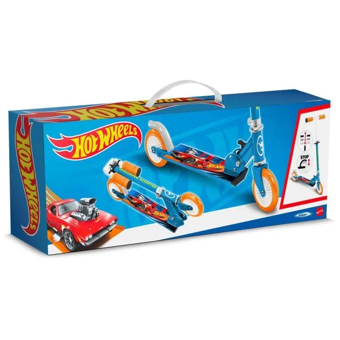 Stamp Patinete Plegable Hot Wheels con Rodamientos ABEC 5 y Altura Ajustable para Niños 3