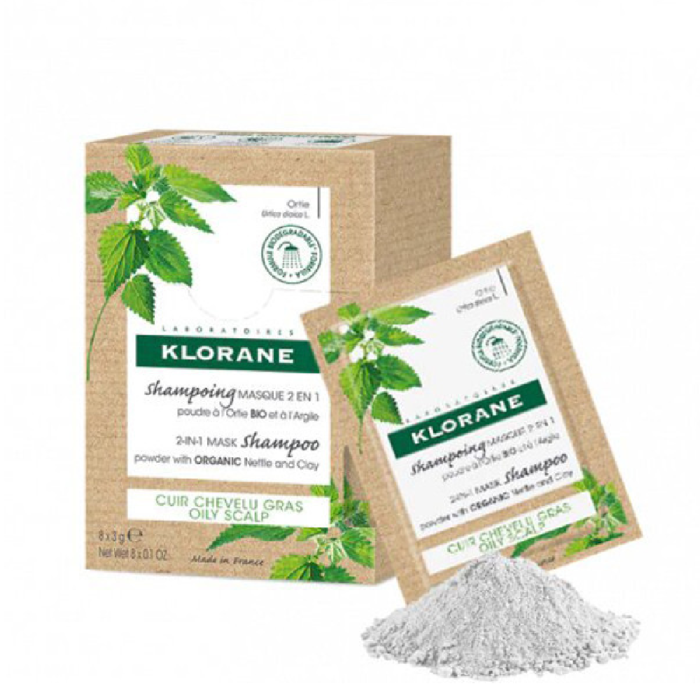 Klorane Champú Masc. 2 en 1 Pô Argila-Ortiga 8 x 3 gr