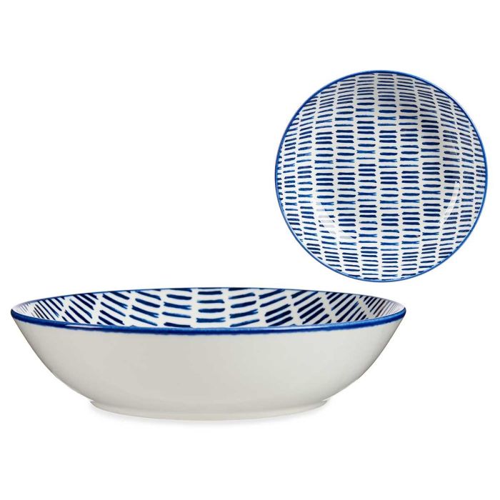 Plato Hondo 20Cm Dibujo Lineas Azul Vessia (24 Unidades) Plato Hondo 20Cm Dibujo Lineas Azul Vessia (24 Unidades)