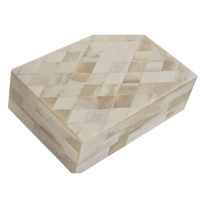 Joyero Colonial DKD Home Decor Crudo 13 x 7.7 x 18 cm Set de 2 2