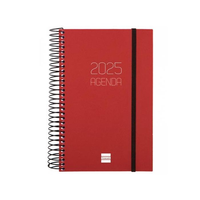 Finocam Agenda Anual Opaque Espiral E5-117x181 mm 1Dp Burdeos 2025 Finocam Agenda Anual Opaque Espiral E5-117x181 mm 1Dp Burdeos 2025