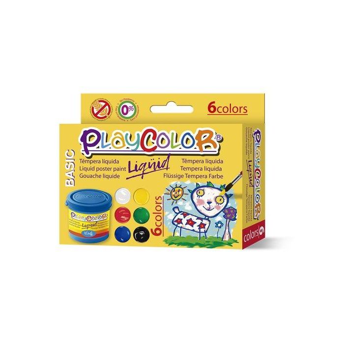 Tempera Playcolor Liquid 40 Ml (Bote) Estuche De 6