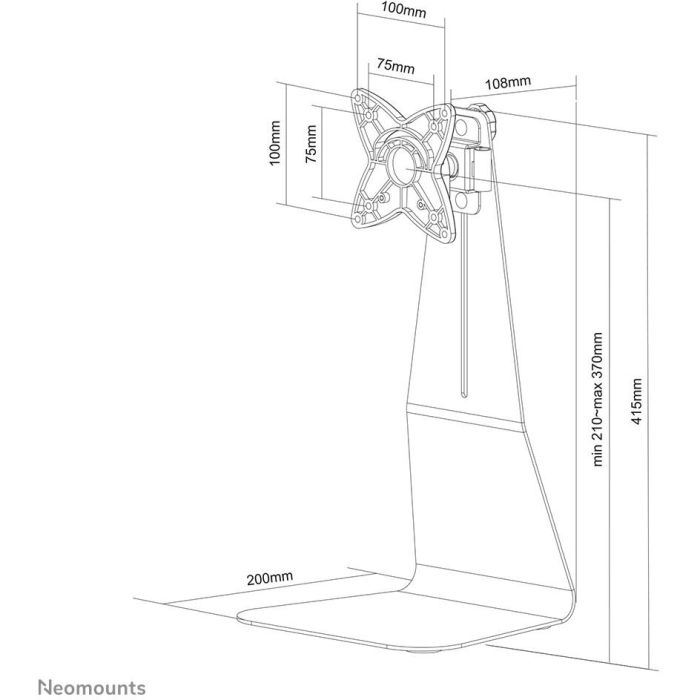 NEOMOUNTS FPMA-D800 Desk Mount Stand Flatscreen 25.4-68.58cm 10-27Zoll 10kg VESA 75x75/100x100mm dreh-kipp-schwenkbar 2 p 2