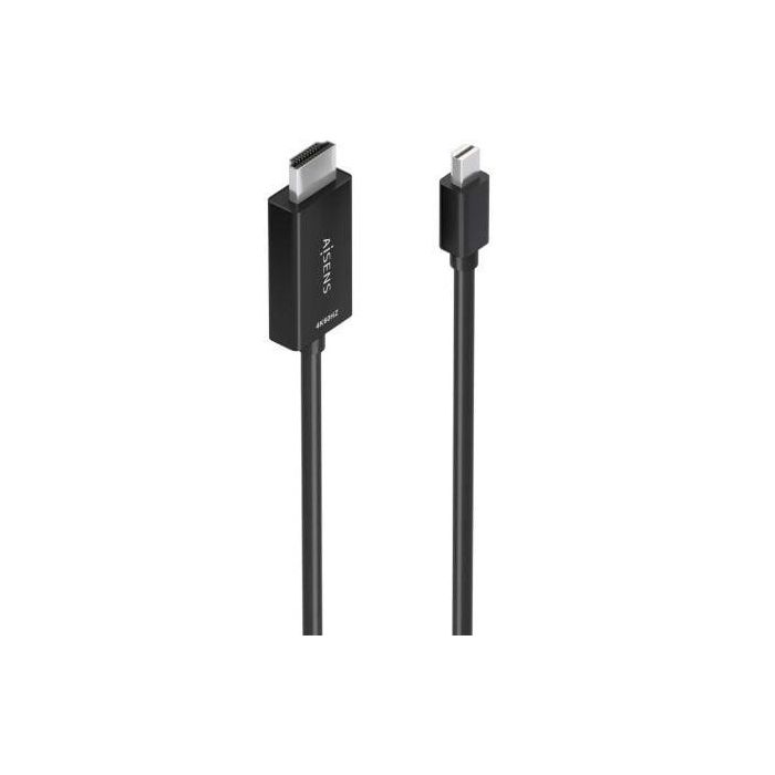 AISENS - CABLE CONVERSOR MINI DP A HDMI 4K@60HZ, MINI DP/M-HDMI/M, NEGRO, 1.5M
