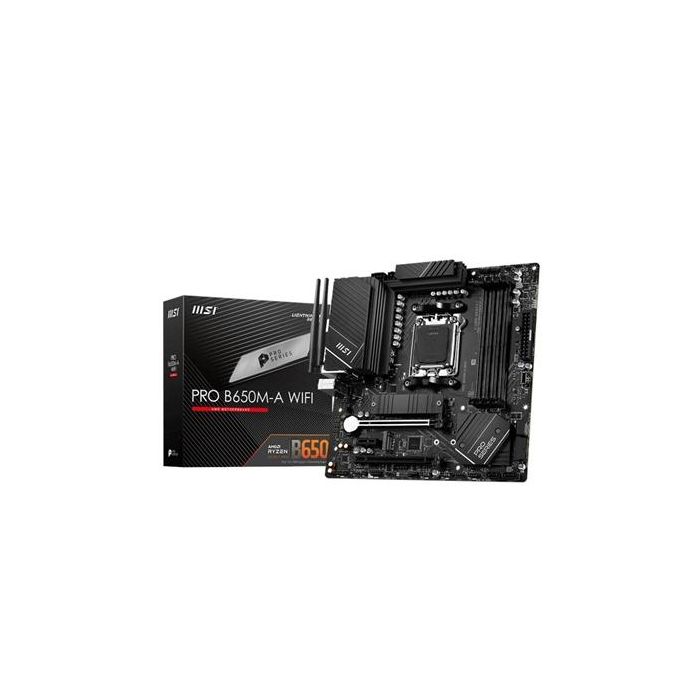 MSI Placa Base Micro ATX AMD B650 Socket AM5 para AMD Ryzen 7000 Series, DDR5, PCIe 4.0, Wi-Fi 6E, Bluetooth 5.3