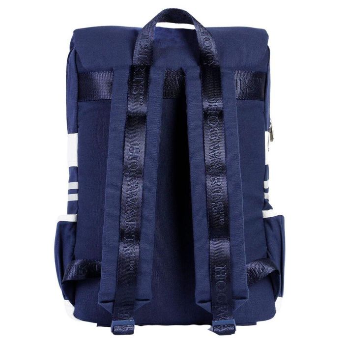 Harry Potter Mochila Oxford Academy Inspiración Retro, Azul Oscuro, 2 Compartimentos, Bolsillos Laterales y Frontal, Divisor Acolchado 2