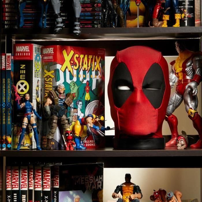 Cabeza de Deadpool interactiva, se mueve y habla, aplicación dedicada, coleccionable para adultos, más de 600 sonidos y frases en inglés, Marvel 3 Cabeza de Deadpool interactiva, se mueve y habla, aplicación dedicada, coleccionable para adultos, más de 600 sonidos y frases en inglés, Marvel 3