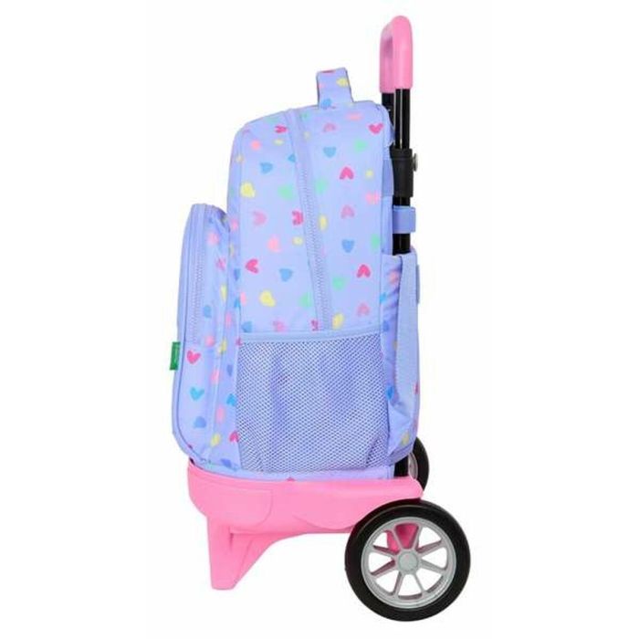 Mochila Safta Grande Con Ruedas Compact Evolution Extraible Benetton Lila 450x330x220 mm 1 Mochila Safta Grande Con Ruedas Compact Evolution Extraible Benetton Lila 450x330x220 mm 1