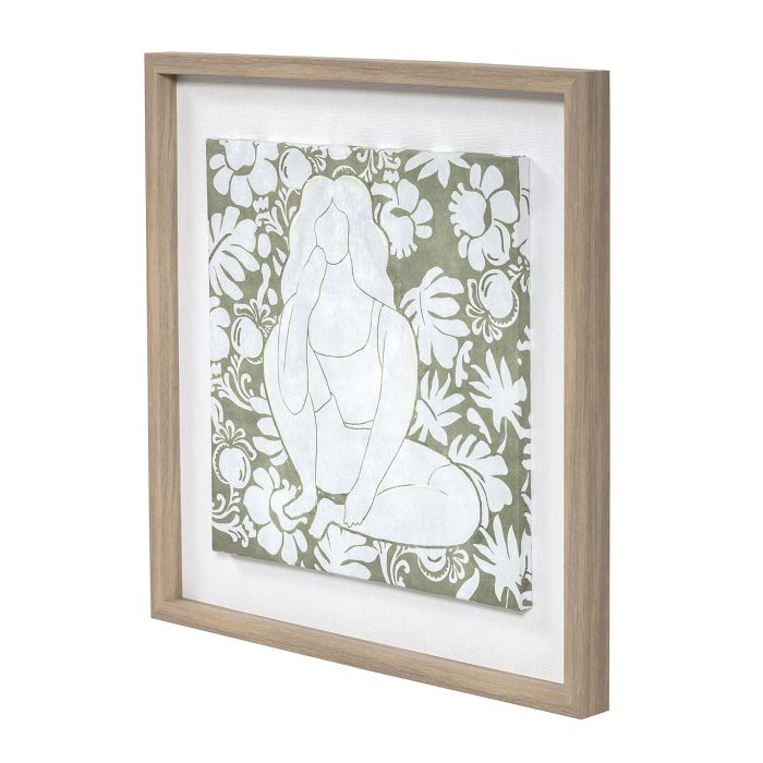 DKD Home Decor Cuadro Scandi Verde Blanco Lienzo MDF Mujer Flores 42 x 42 cm (2 Unidades) 3 DKD Home Decor Cuadro Scandi Verde Blanco Lienzo MDF Mujer Flores 42 x 42 cm (2 Unidades) 3