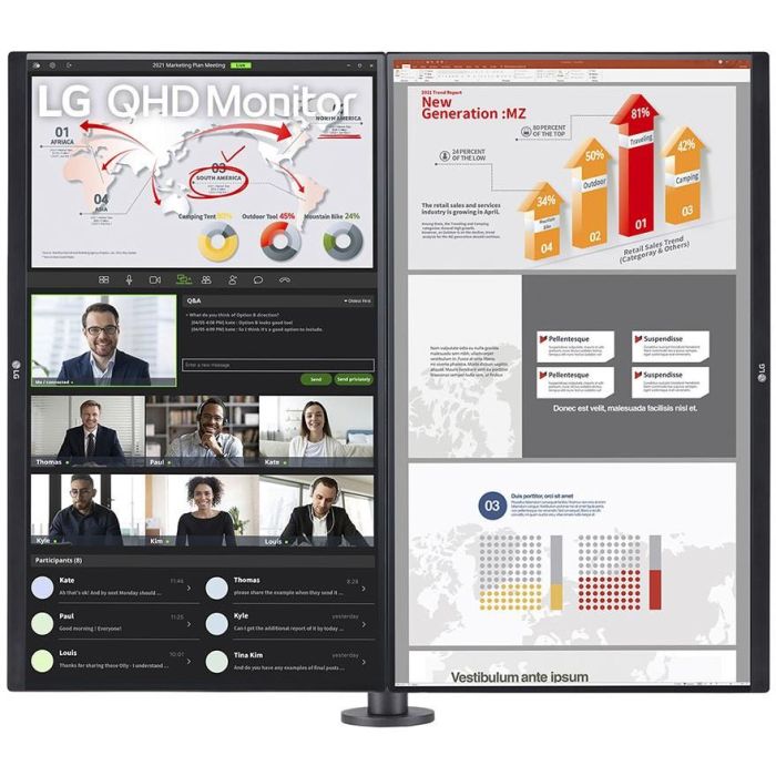 68.47cm/27'' (2560x1440) LG Ergo Dual 27QP88DP-BS 16:9 5ms IPS HDMI DisplayPort USB-C VESA Pivot QHD 7 68.47cm/27'' (2560x1440) LG Ergo Dual 27QP88DP-BS 16:9 5ms IPS HDMI DisplayPort USB-C VESA Pivot QHD 7