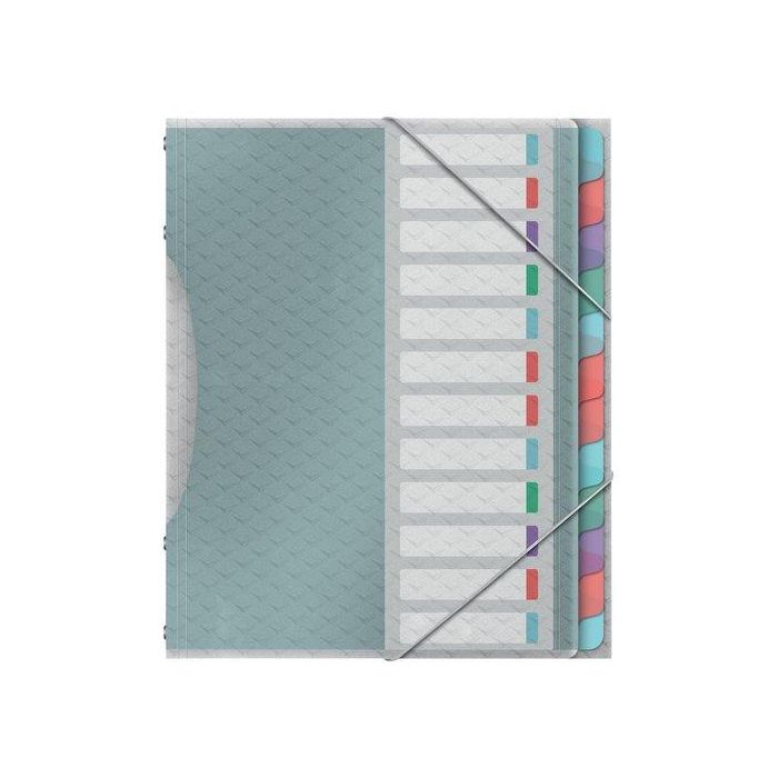 Carpeta Clasificadora Esselte Colour Breeze A4 Pp 12 Separad.Con Goma Surtido 3 unidades
