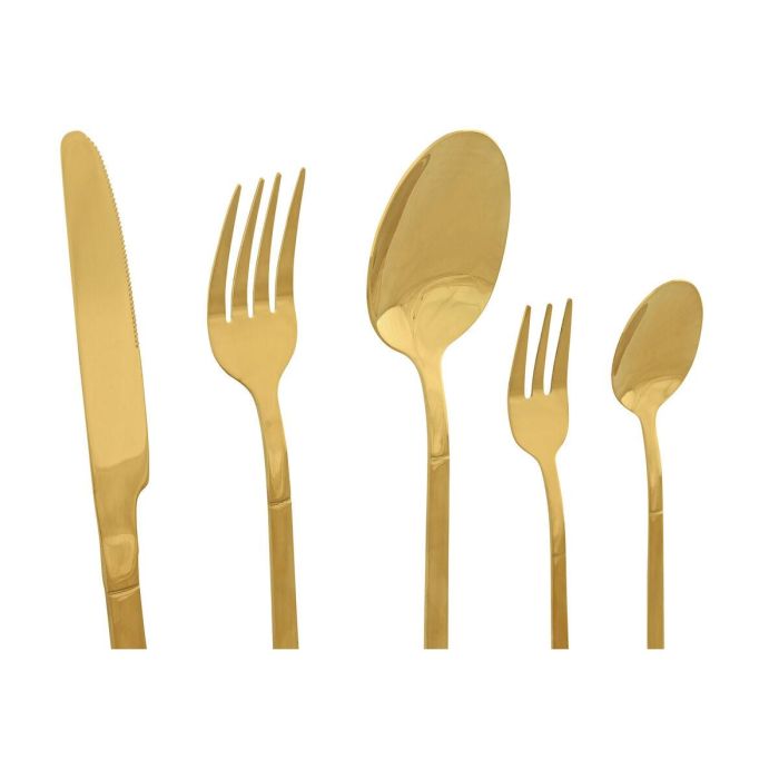 Cuberteria Basicos DKD Home Decor Dorado 7 x 24 x 17 cm Set de 20 3 Cuberteria Basicos DKD Home Decor Dorado 7 x 24 x 17 cm Set de 20 3