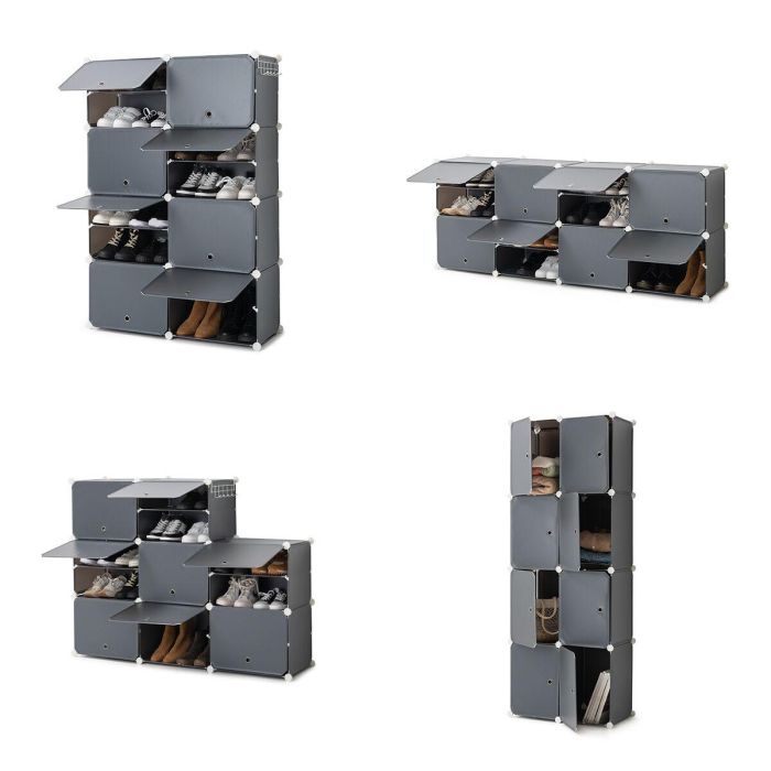 Zapatero Modular Portátil InnovaGoods Gris 7 Zapatero Modular Portátil InnovaGoods Gris 7